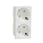 2xSchuko socket 2P+E screwless white NU306618 miniature
