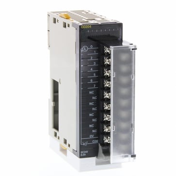 Digital udgangsenhed, 8xtransistor udgange, PNP, 0,5A, 24VDC, med kortslutningsbeskyttelse ogAlarm, skrueklemme CJ1W-OD204 315603