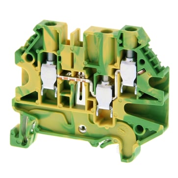 Multi conductor ground DIN rail terminal block with 3 screw connections formounting on TS 35; nominal cross section 4mm²; width 6mm XW5G-S4.0-1.2-1 669325