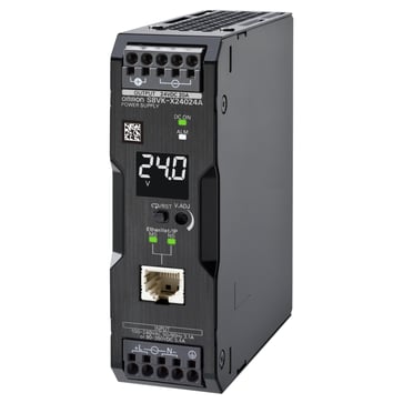 Bogtype strømforsyning, 240 W, 24VDC, 10A, DIN-skinne montage, push-in terminal, Coated, display, Ethernet IP/Modbus TCP kompatibilitet S8VK-X24024A-EIP 680577