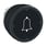 Harmony pushbutton head in metal for harsh environments with spring return and Ø37 mm pushbutton in black with white symbol (90 ° rotated), ZB4BC28001RA ZB4BC28001RA miniature
