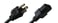 US powercord with C13 connector, black, 2,5mtr 1200729 miniature