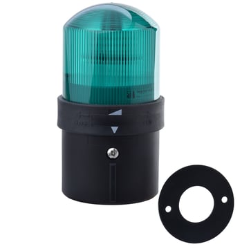 Harmony XVB Ø70 mm komplet lystårn med grundmodul og fast LED lys for 230VAC i grøn farve XVBL0M3