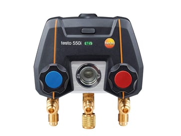 Testo 550i - App-controlled digital manifold with Bluetooth and 2-way valve block 0564 2550