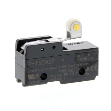 short hinge roller lever SPDT 15 A solder terminals  Z-15GW22 OMI 382400