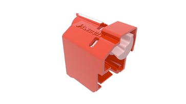 Patchkabel "Lock-In" lås forsænket RJ45 block out lås rød ps.á 10stk + 1 nøgle PSL-DCPLRE