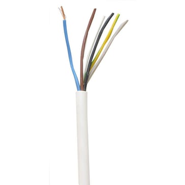 PVC cable H05 VV-F 2X1,00 white R50 20302150606