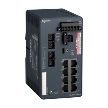 Modicon Ethernet Managed Switch 8TX/2FX-MM MCSESM103F2CU0