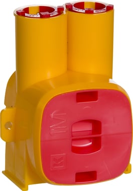 FUGA dåse for indstøbning gul 1 modul 49 mm dybde 504D0231
