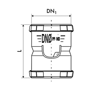 Dblue Ø160 mm Dobbeltmuffe VMD-160-000-00D