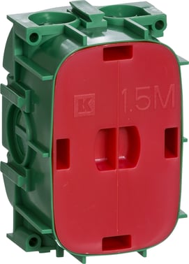 FUGA - framing box - 1.5 module - 49 mm deep green 504D0223