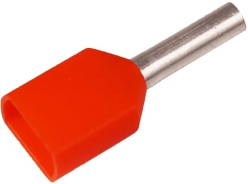 Pre-insulated TWIN end terminal A0,5-6ETW2, 2x0,5mm² L6, Red 7287-038000