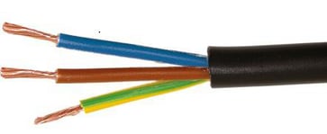 PVC cable H05 VV-F 3G0,75 black R50 20303100106