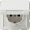 Gira TX_44 SCHUKO stikkontakt med klaplåg i blank hvid 045466 miniature