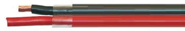 Batteriladekabel wyblyk 2X4 sort /rød T500 WYBLYK4