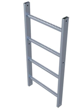 Fixed ladder galvanised steel 1,96 m 43240