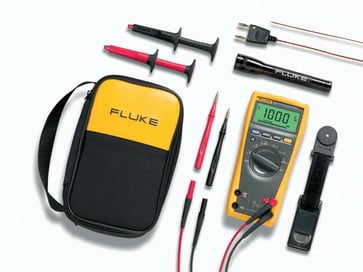 Multimeter kit - Fluke 179/MAG2 kit, electrician DMM, flashlight, and deluxe accessory combo kit 4869295