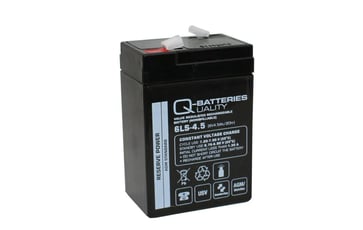 Q-Batteries 6V-4,5AH 70X47X101 F1 Lead Acid Battery 100030937