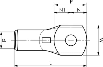 Cu-tube terminal KRF16-8, 16mm² M8 7301-012200