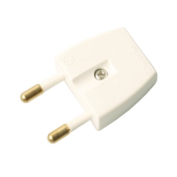 Plug S1 flat without earth, white 443098