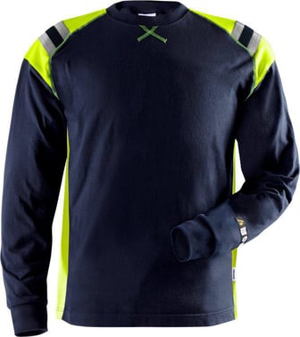 Fristads Flamestat langærmet t-shirt 7072 Mørk Marine str XL 111842-540-XL