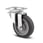 Tente Drejeligt hjul, grå gummi, Ø160 mm, 200 kg, DIN-kugleleje, med plade Byggehøjde: 200 mm. Driftstemperatur:  -20°/+60° 00063217 miniature