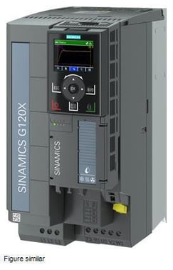 SINAMICS G120X Rated power: 15 kW At 110% 60s, 100% 240 s Radio interference suppression filter for category C2 380-480 V 3 AC, 6SL3220-2YE28-0AF0 6SL3220-2YE28-0AF0