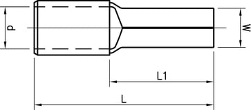 Un-insulated pin terminal B10SR, 10mm² 7258-150100