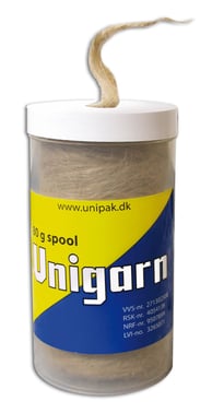 Unipak flax hanks 80 g. on spool in dispenser 1500820