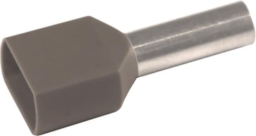 Pre-insulated TWIN end terminal A4-18ET2, 2x4mm² L18, Grey 7287-011000