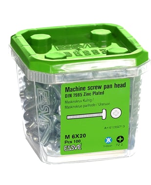 Machine screw panhead zinc plated M6 X 20 61069713
