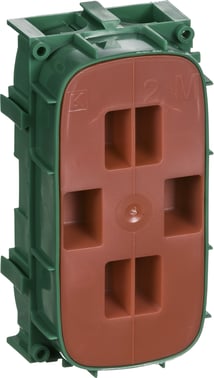 Wall-mounting for 2 switches, green 104D0122