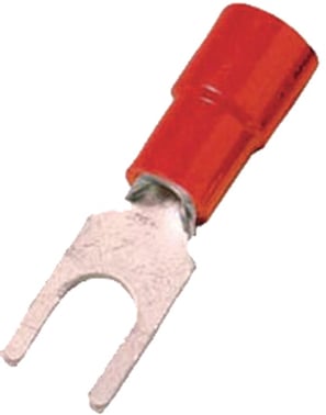 Gaffelkabelsko isoleret rød 0,5-1mm² M6 DIN46237 ICIQ16G