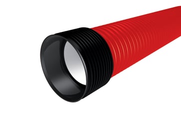 Kabelrør 200mm 6m  1250N rød EVOCAB SUPERHARD PP korrugeret dobbeltvægget 2030020006004D08013
