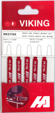 VIKING stiksavblad 52 mm / 1,2 mm for metal 5 stk NK2118A 992118A