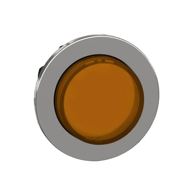 Harmony flush trykknaphoved i metal med kip-funktion og ophøjet trykflade i gul farve ZB4FH5