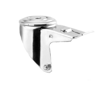 Swivel housing, Ø80 mm, with bolt hole stainless 00061102