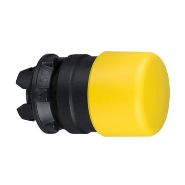 Harmony paddetrykshoved i plast med Ø30 mm padde i gul farve med fjeder-retur ZB5AC54