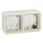 Plexo ip55 dobbelt vandret underlag med membrannippel hvid 69690 miniature