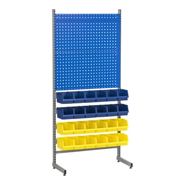 WFI L-rack 5  complete incl. 24 plastic bins (12 blue/12 yellow) 5-804-0