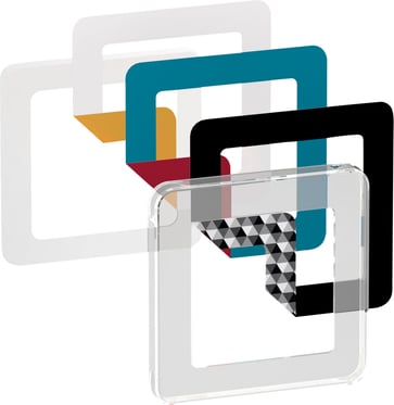 LK FUGA CHOICE designramme inkl  6 farvevalg 1 modul, transparent 560D8510