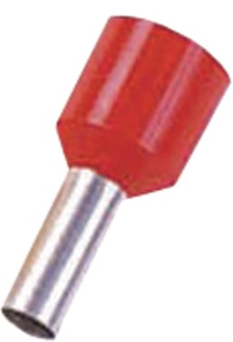 Isoleret terminalrør med bred krave rød 10mm² L=12mm ICIAE1012K