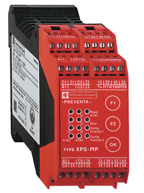 Preventa XPSMP Safety Controller for 2 Independent Safety Functions, 24 V DC, 3 NO + 3 NO + 3 SSO XPSMP11123P