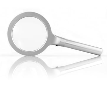 Handheld magnifier 2,5X Ø90 mm glass lens and 8xLEDs 15405036