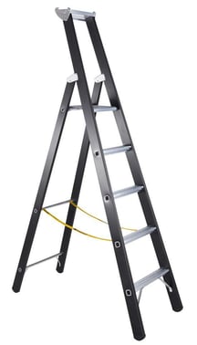 Ladder platform with flap banister 6 steps 2,43 m SL-250 kg 41148