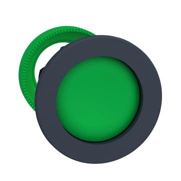 Harmony flush trykknapshoved i plast med fjeder-retur og undersænket trykflade i grøn farve ZB5FA36