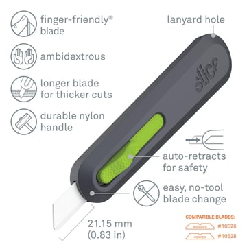 Slice Kniv nylonhåndtag auto-tilbageføring 10554 5810554