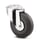 Tente Drejeligt hjul, sort massiv gummi, Ø100 mm, 75 kg, rulleleje, med bolthul Byggehøjde: 128 mm. Driftstemperatur:  -20°/+60° 113470202 miniature