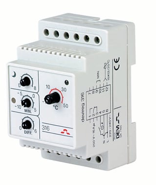 Thermostat devireg 316 inclusiv 3m sensor cable 140F1075
