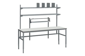 WFI packing table M w/shelfs & paper roller 2000x800 mm 9-734-136